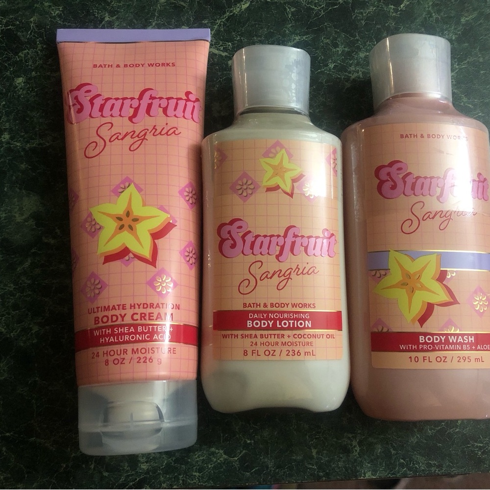 Starfruit Sangria Body Care Set - Pink NEW